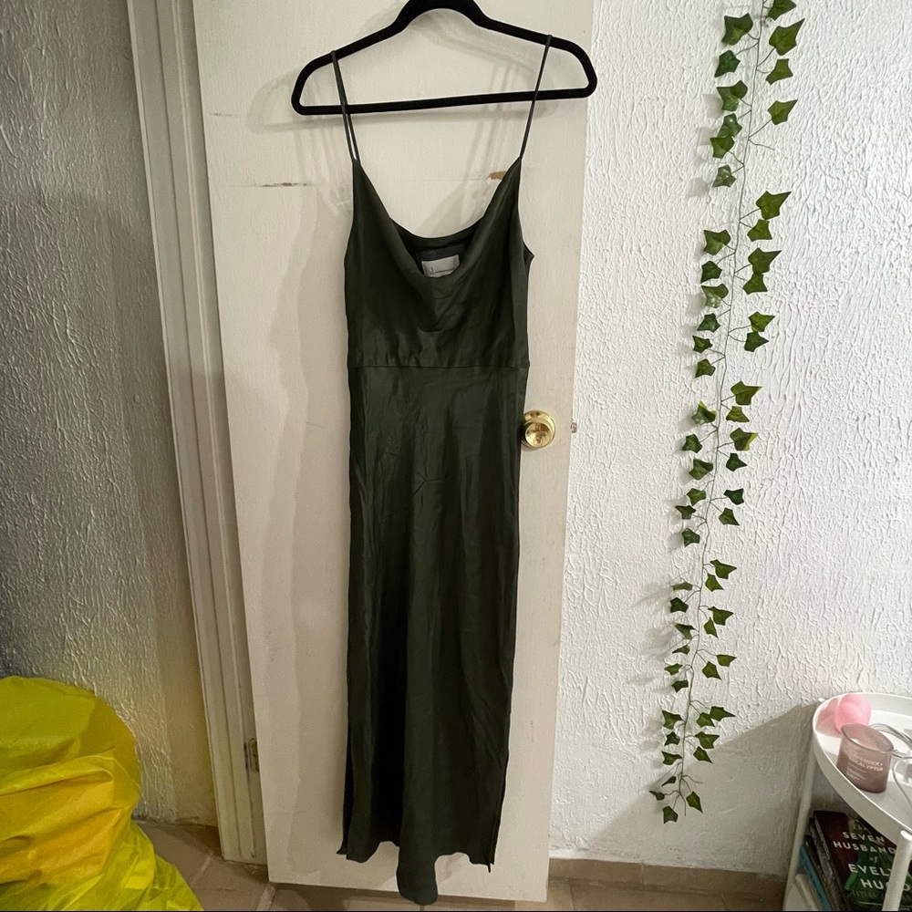Anthropologie Maxi Green Dress